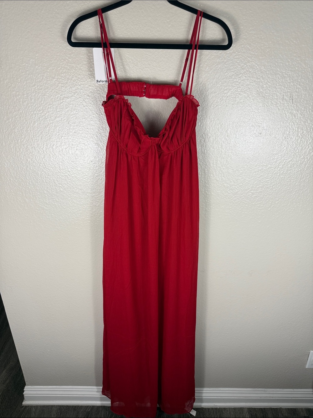 Reformation Cebba Dress Cherry - Picture 4 of 10
